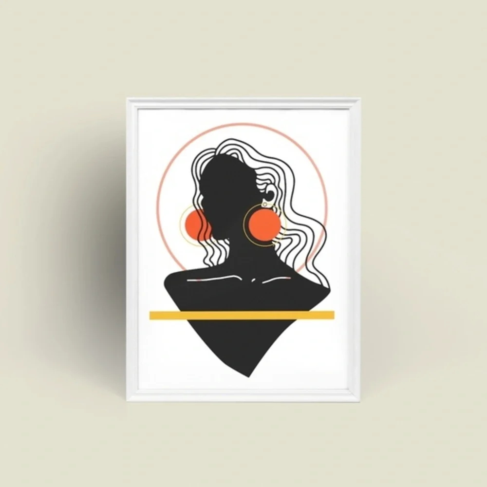 Modern Abstract Woman Wall Art Print Unframed - Picture 10 of 10